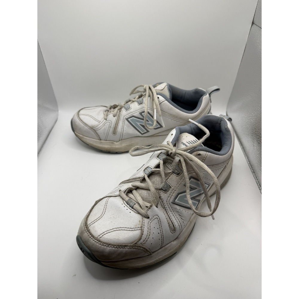 New Balance 608v5 Womens 10 D Sneaker White Light Blue WX608WB5 Training Shoes